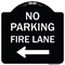 Signmission No Parking Fire Lane W/ Left Arrow Heavy-Gauge Aluminum Architectural Sign, 18" x 18", BW-1818-23736 A-DES-BW-1818-23736 - alternate 1